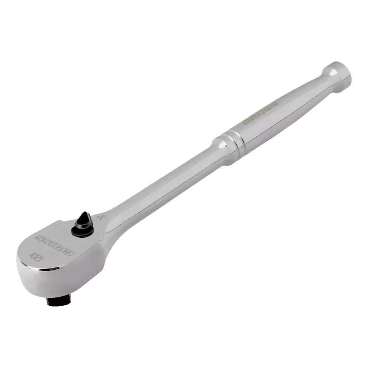 Ключ-трещотка 1/2" Gross 14052, CrV, 120 зубьев, цельнометаллический, хром купить в Новом Уренгое