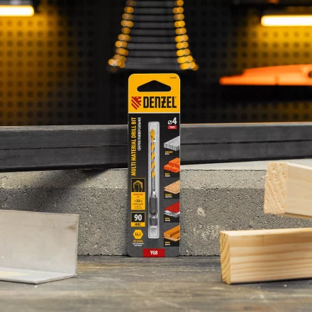 Сверло универсальное, Multi cut, 4 мм Denzel 706005 купить в Новом Уренгое