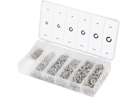 Набор гроверов D 3, 4, 5, 6, 8, 10 мм 1200 предметов СИБРТЕХ 47616 купить в Новом Уренгое