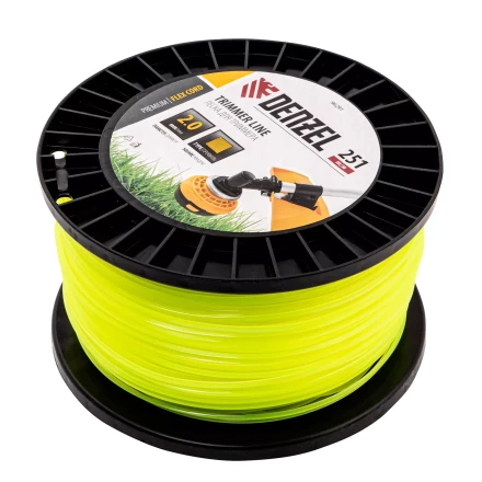Леска для триммера квадрат, 2,0мм х 251м, на DIN катушке FLEX CORD// Denzel 96291 купить в Новом Уренгое