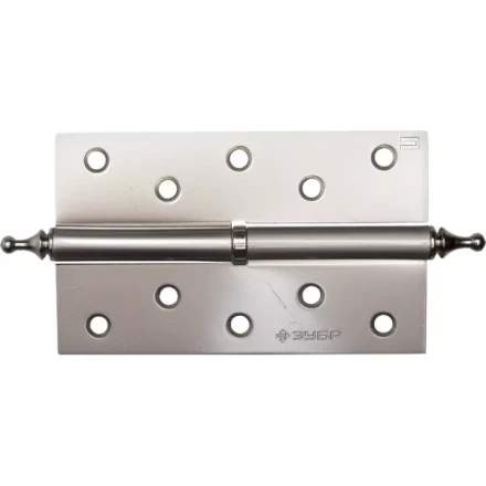 Петля дверная разъемная ЗУБР &quot;ЭКСПЕРТ&quot;, 1 подшипник, цвет мат. никель (PN), правая, с крепежом, 125х75х2,5мм,2шт 37605-125-4R купить в Новом Уренгое