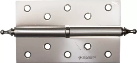 Петля дверная разъемная ЗУБР &quot;ЭКСПЕРТ&quot;, 1 подшипник, цвет мат. никель (PN), правая, с крепежом, 125х75х2,5мм,2шт 37605-125-4R купить в Новом Уренгое