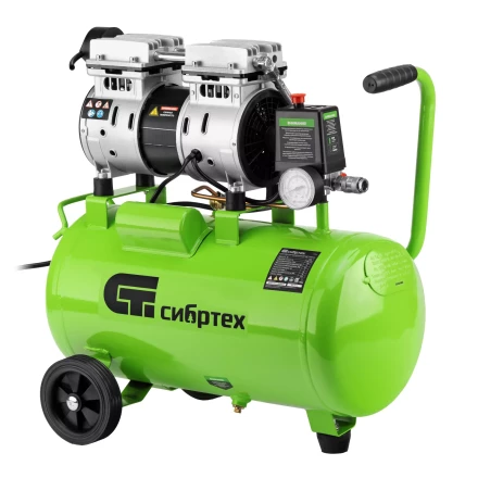 Компрессор безмаслянный малошумный Сибртех МБ 1100/24,1100 Вт, 24 л, 170 л/мин 58006 купить в Новом Уренгое