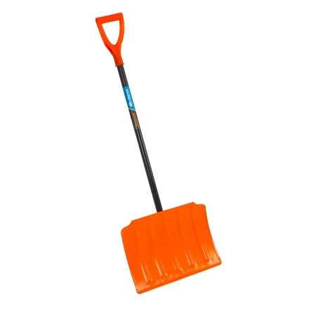 Лопата для уборки снега стальная Сибртех, 470х335х1335 мм, стальной черенок, Россия, 61656 купить в Новом Уренгое
