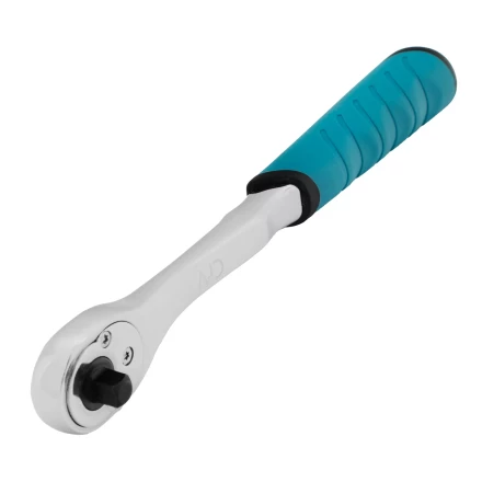 Ключ-трещотка 1/4&quot; Gross 14053, CrV, 90 зубьев, усиленный, хром купить в Новом Уренгое