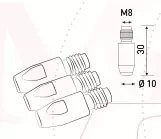 Наконечник к гор. п/а M8, d.1,0 мм L30 (тело 10) Cu-Cr-Zr Aurora купить в Новом Уренгое