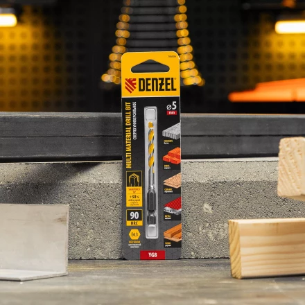 Сверло универсальное, Multi cut, 5 мм Denzel 706006 купить в Новом Уренгое