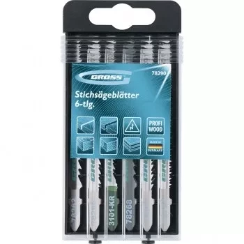 Набор полотен для электролобзика по дереву 6шт DIY пластиковый кейс GROSS 78291 купить в Новом Уренгое