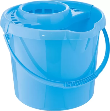 Ведро пластмассовое круглое с отжимом 12л, голубое ТМ Elfe 92964 купить в Новом Уренгое