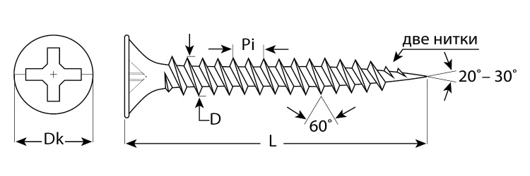 Саморезы СГМ гипсокартон-металл пакет серия Без серии купить в Новом Уренгое