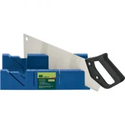 Стусло пластиковое синее,4 угла для запила+пила 350мм СИБРТЕХ 22536