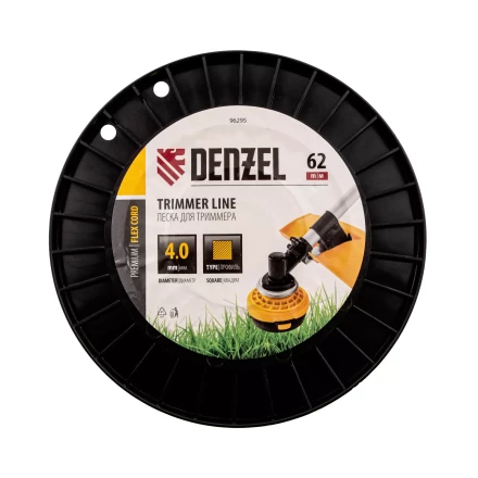 Леска для триммера квадрат, 4,0мм х 62м, на DIN катушке FLEX CORD// Denzel 96295 купить в Новом Уренгое