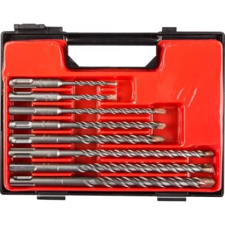 Набор ЗУБР: Буры по бетону, &quot;SDS-Plus&quot;, 5х110, 6х110, 6х160, 8х160, 8х210, 10х160, 10х210, 12х210мм, 8шт 29314-H8 купить в Новом Уренгое