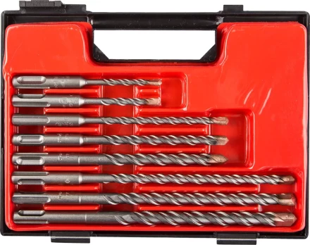 Набор ЗУБР: Буры по бетону, &quot;SDS-Plus&quot;, 5х110, 6х110, 6х160, 8х160, 8х210, 10х160, 10х210, 12х210мм, 8шт 29314-H8 купить в Новом Уренгое