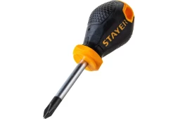 Отвертка STAYER "MASTER", двухкомпонентная рукоятка, магнитный наконечник, "STUBBY" ( бочка ), PH2x38мм 2510-38-2_z03