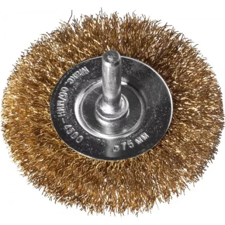 DEXX. Щетка дисковая для дрели, витая стальная латунированная проволока 0,3мм, 75мм 35110-075 купить в Новом Уренгое
