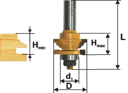 Фреза комбинированная рамочная ф41х24мм хв. 12мм 46527 купить в Новом Уренгое