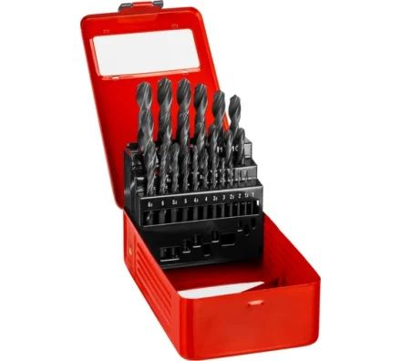 ЗУБР 25 шт, (1-13 мм), сталь Р4М2, класс В, мет.бокс, набор сверл по металлу (29605-H25) купить в Новом Уренгое