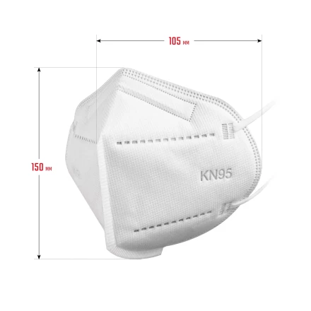 ЗУБР KN-95, класс защиты FFP2, 10 шт, фильтрующая полумаска (11165-2) купить в Новом Уренгое