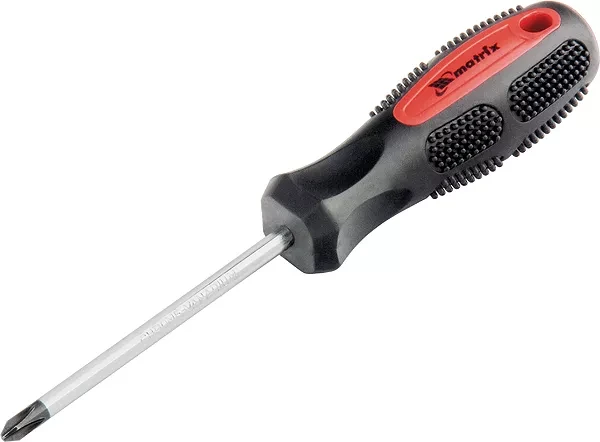 Отвертка Anti-Slip Ph1 х 150 мм CrV двухкомп. рукоятка MATRIX 12246 купить в Новом Уренгое