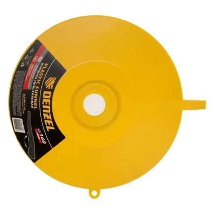 Воронка пластиковая 160 мм с металлическим ситом, непроливайкой и гибким наконечником Denzel 537208 купить в Новом Уренгое