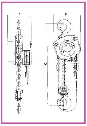 Таль ручная цепная HSZ-J LB г-п 20 тонн H=6 метра купить в Новом Уренгое
