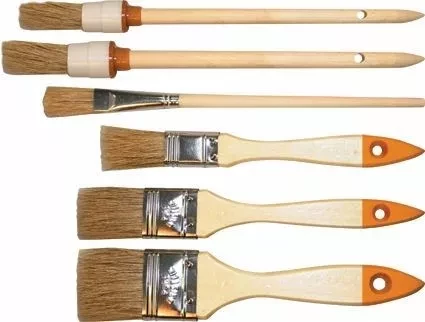Набор кистей 6 шт.(плоские 3/4&quot; 1&quot; 1/5&quot; круглые №1,№2 №4.)  SPARTA 841145 купить в Новом Уренгое