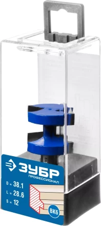 ЗУБР 38.1 x 28.6 мм, хвостовик 12 мм, фреза пазо-шиповая наборная, Профессионал (28731-38.1-2) купить в Новом Уренгое