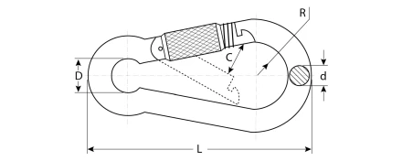 ЗУБР DIN 5299D, 6 мм, 40 шт, карабин с предохранительной гайкой (4-304555-06) купить в Новом Уренгое