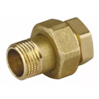 Соединитель GENERAL FITTINGS прямой с накидной гайкой, латунь, г/ш, 1/2" 51037-G/S-1/2