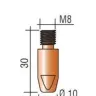 Наконечник к гор. п/а M8, d.1,6 мм L30 (тело 10) Cu-Cr-Zr Aurora купить в Новом Уренгое