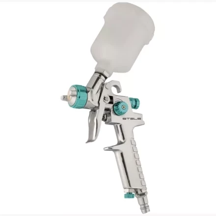 Пневматический краскопульт AG 810 HVLP, гравитационный, сопло 0,8 мм и 1 мм Stels 57361 купить в Новом Уренгое