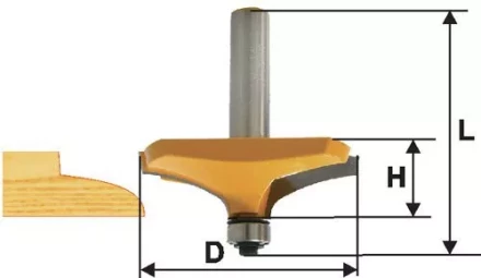 Фреза фигирейная горизонтальная Ф635Х19 мм хвостовик 12 мм 46572 купить в Новом Уренгое