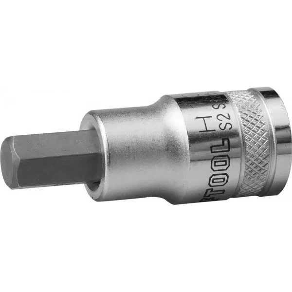 Торцовая бита-головка KRAFTOOL "INDUSTRIE QUALITAT", материал S2, HEX, сатинированная, 1/2", H10 27908-10_z01 купить в Новом Уренгое