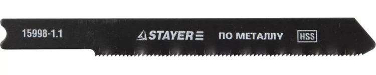 Полотна STAYER "PROFI", U118G, для эл/лобзика, HSS, по металлу (0,5-1,5мм), US-хвост., шаг 1,1мм, 50мм, 2шт 15998-1.1_z01 купить в Новом Уренгое