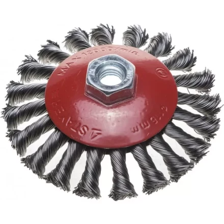 ЗУБР &quot;ПРОФЕССИОНАЛ&quot;. Щетка коническая для УШМ, плетеные пучки стальной проволоки 0,5мм, 115ммхМ14 35269-115_z02 купить в Новом Уренгое