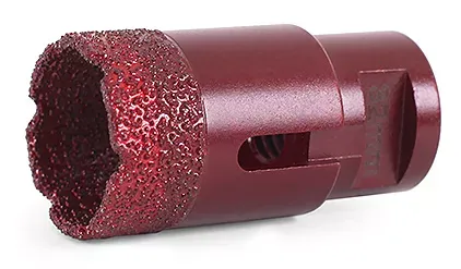 Алмазная коронка MESSER по камню с хвостовиком M14 (вакуумное спекание алмазов) 45 мм купить в Новом Уренгое