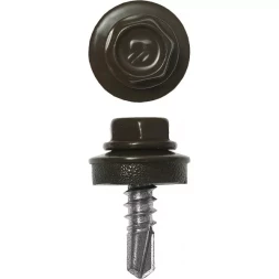 Саморезы ЗУБР окраш., RAL 8028 земел.-коричн., для крепл. кров. матер. к металл. констр., 5.5x25мм, 420шт 4-300315-55-025-8028