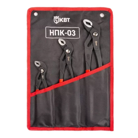 Набор переставных клещей КВТ НПК-03 с кнопочной фиксацией (85285) купить в Новом Уренгое