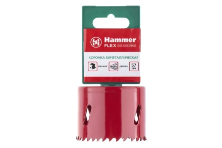 Коронка биметаллическая HAMMER Ф57х38мм 5/8" BiMETALL (224-011) купить в Новом Уренгое