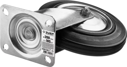 ЗУБР d 200 мм, г/п 185 кг, игольчатый подшипник, резина/металл, поворотное колесо, Профессионал (30936-200-S) купить в Новом Уренгое