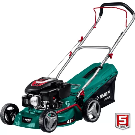 ЗУБР 410 мм, 3.5 л.с., бензиновая газонокосилка (ГБ-410) купить в Новом Уренгое