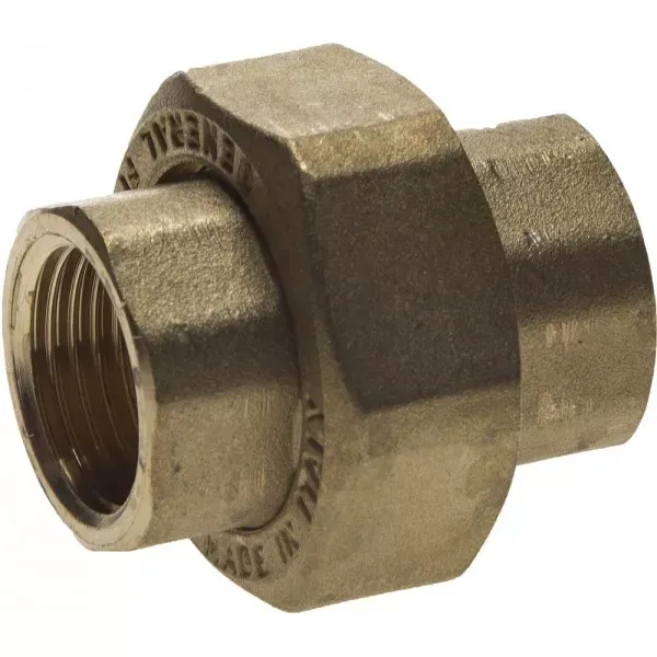 Соединитель GENERAL FITTINGS с накидной гайкой, латунь, г/г, 1/2" 51037-G/G-1/2 купить в Новом Уренгое