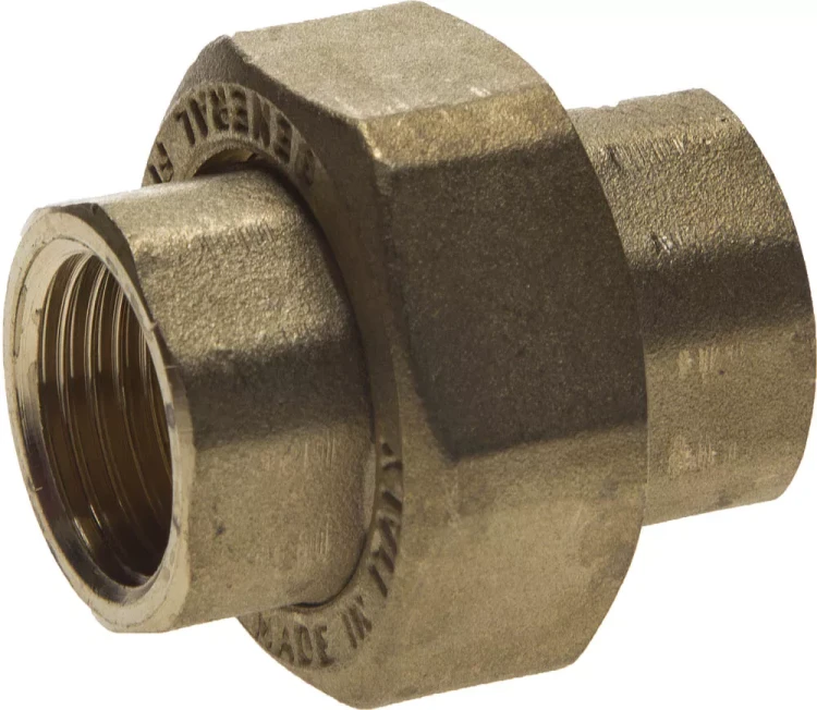 Соединитель GENERAL FITTINGS с накидной гайкой, латунь, г/г, 1/2" 51037-G/G-1/2 купить в Новом Уренгое
