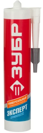 Герметик силиконовый ЗУБР &quot;ЭКСПЕРТ&quot; прозрачный, универсальный, 280мл 41233-2 купить в Новом Уренгое