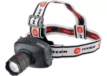 Фонарь наголовный с возможностью зумирования луча, светодиодный, 1 super Led, 3хААА, Stern 90565 купить в Новом Уренгое