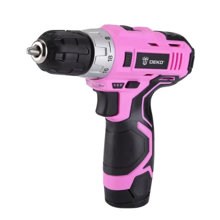 Дрель аккумуляторная DEKO GCD12DU3 PINK SET2 + оснастка 13 шт, 063-4171 купить в Новом Уренгое