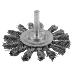 ЗУБР "ПРОФЕССИОНАЛ". Щетка дисковая для дрели, жгутированная стальная проволока 0,5мм, 75мм 3522-075_z02