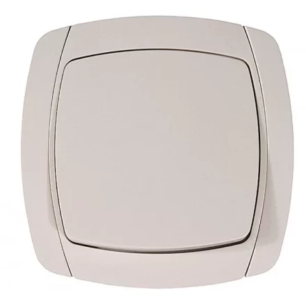 Выключатель СВЕТОЗАР &quot;CITY LIGHT&quot; одноклавишный в сборе, цвет бежевый, 10А/~250В SV-54230-B купить в Новом Уренгое