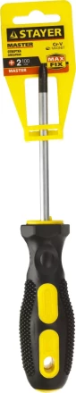 Отвертка STAYER &quot;MASTER&quot;, двухкомпонентная рукоятка, магнитный наконечник, PH2x100мм 2510-2-10_z01 купить в Новом Уренгое